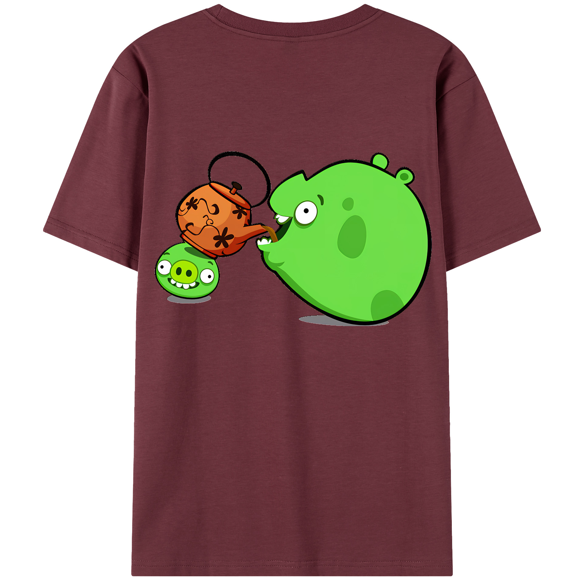 （画像用） Angry Birds アングリーバード 綿100％半袖Tシャツ（背面プリント）